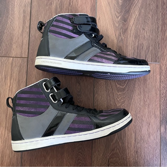 Creative Recreation leather black & purple high top sneakers, size 10L - Picture 6 of 10